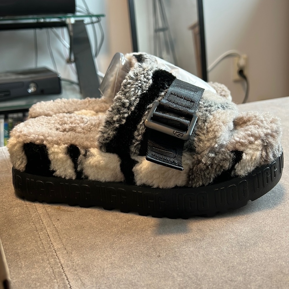 Grey collage UGG slippers